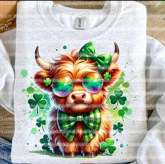 Highland Cow Shamrock